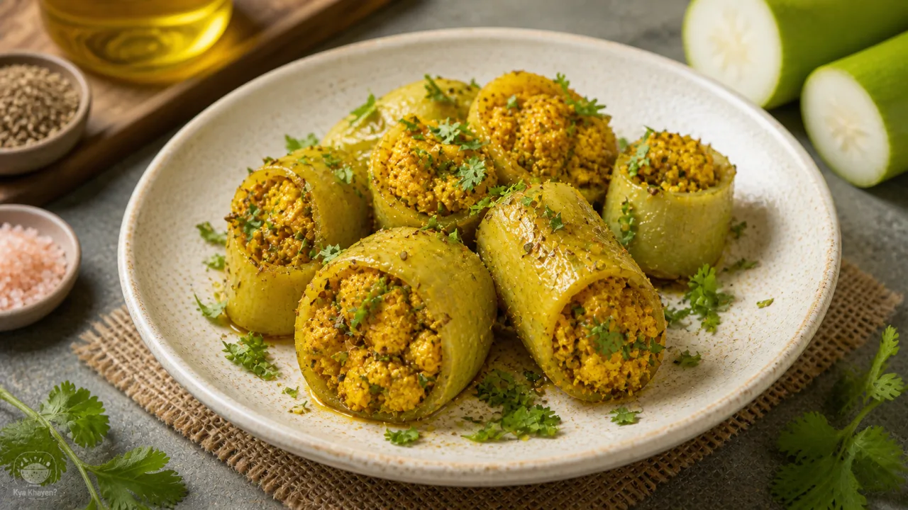 Stuffed Lauki (Bottle Gourd) with Paneer