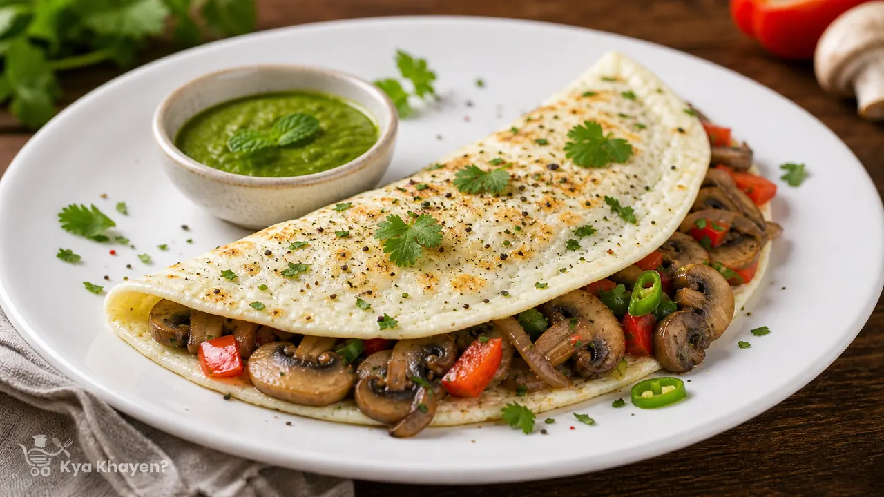 2 Egg Whites Omelette (Add Mushroom and Bell Peppers)