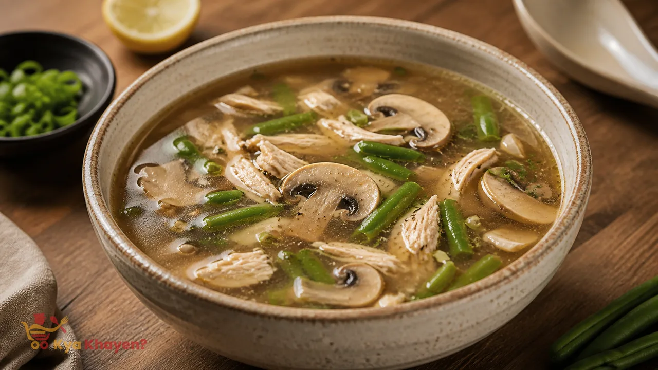 Mushroom Hot and Sour Chicken Soup