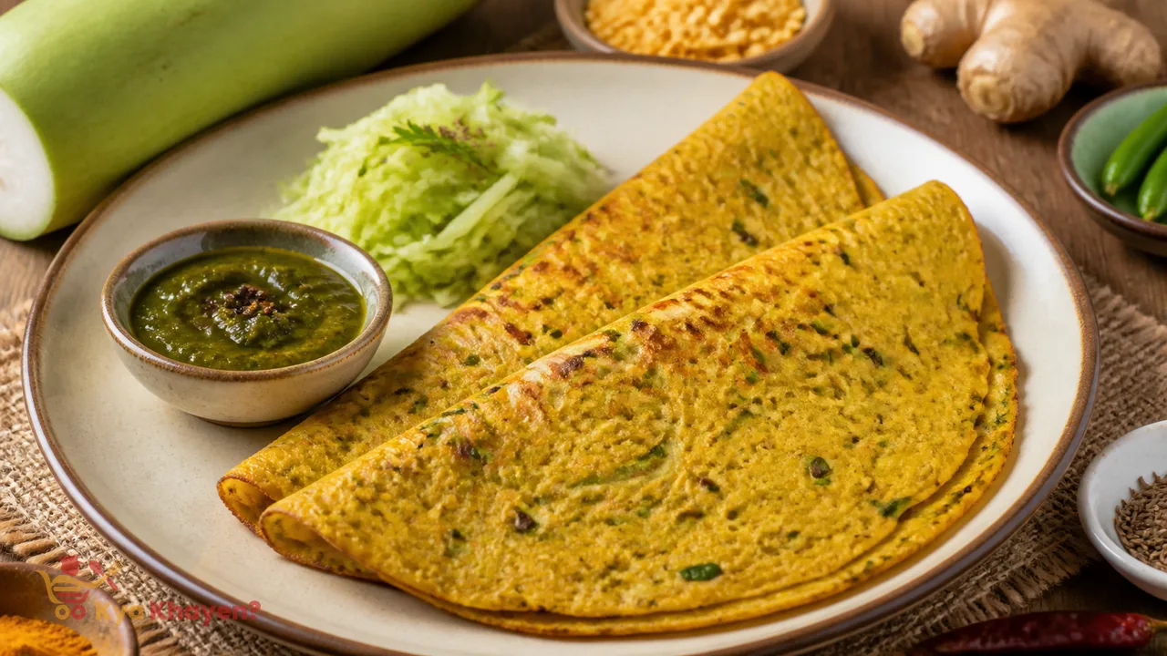Cheela with Grated Bottle Gourd