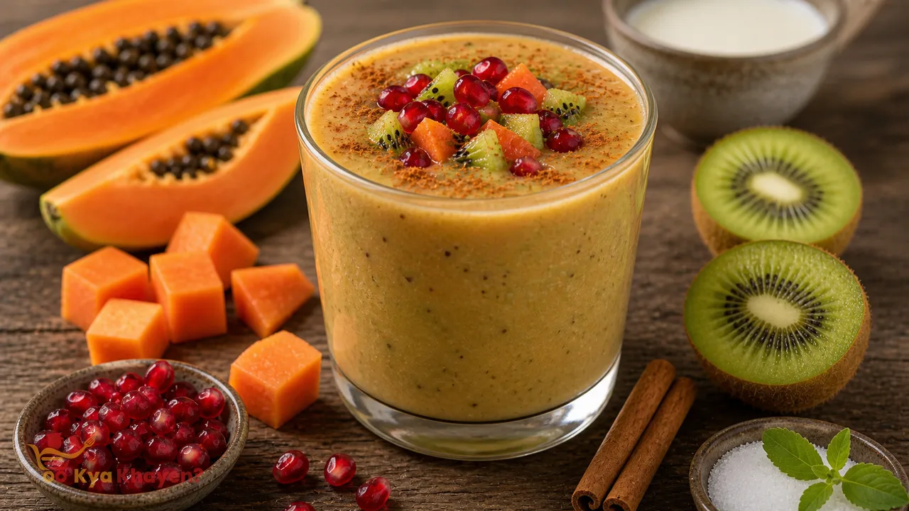 Fruit Smoothie (Kiwi, Papaya and Pomegranate)