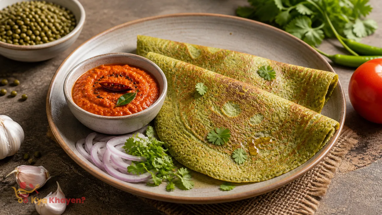 Pesarattu ,garlic Chutney