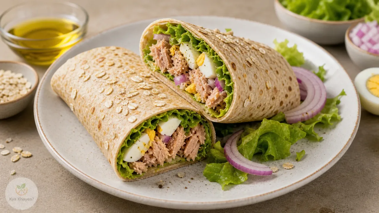 Oats Wrap with Egg & Tuna