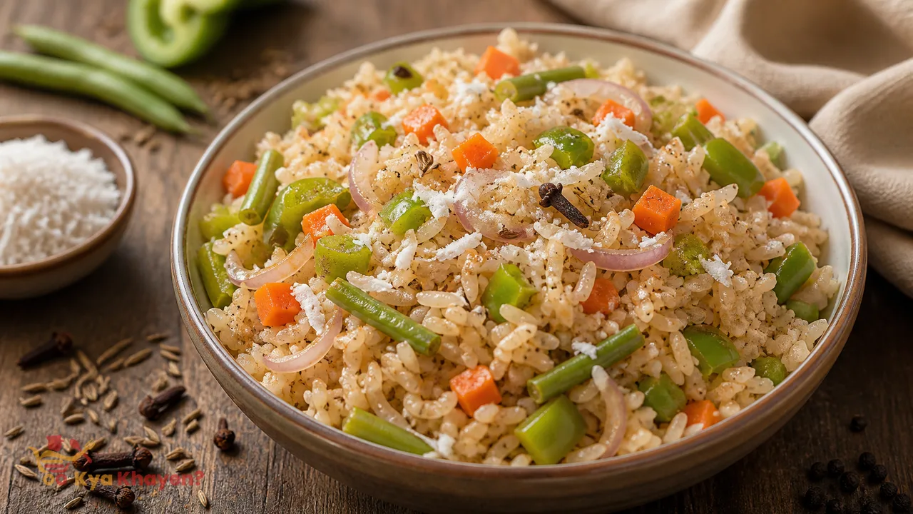 Coconut Brown Rice with Seasonal Vegetables
