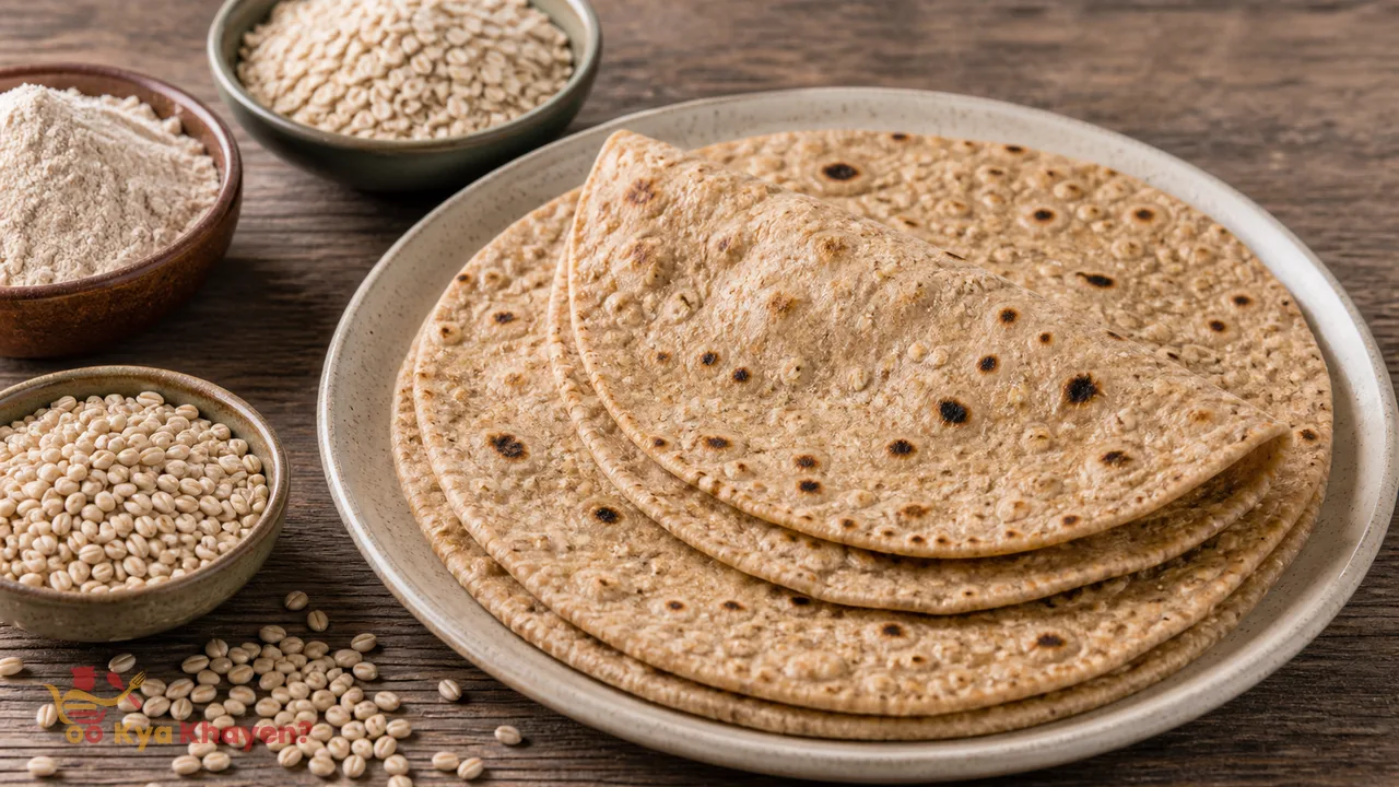 Barley Chapatii (1/3 Barley Flour, 1/3 Oat Bran, 1/3 Oatmeal)