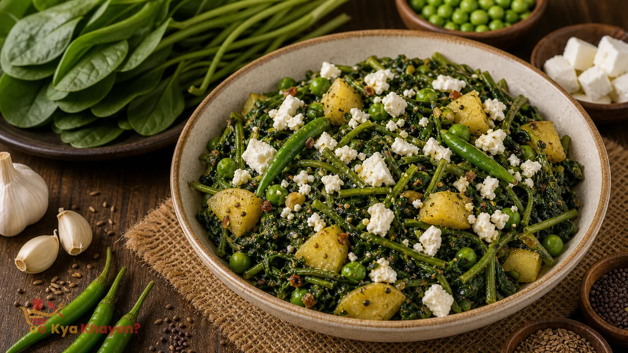 Water Spinach Fry with Feta