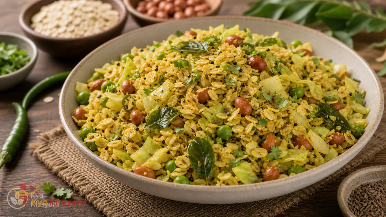 Oats Poha with Cabbage