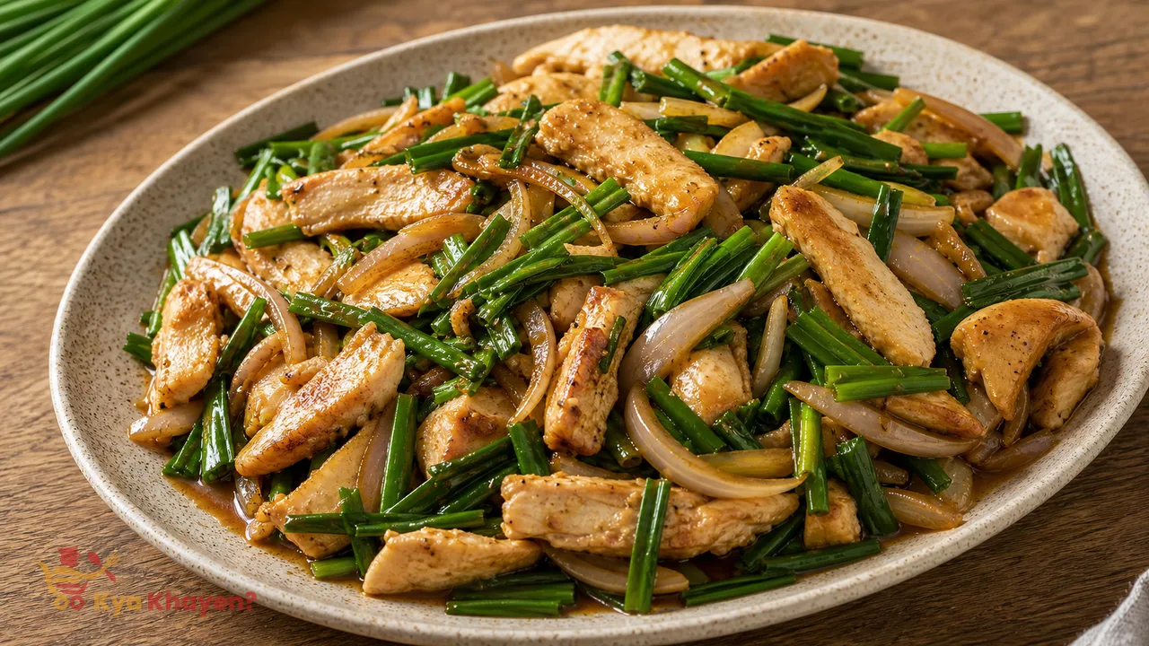Stir Fried Chives and Chicken