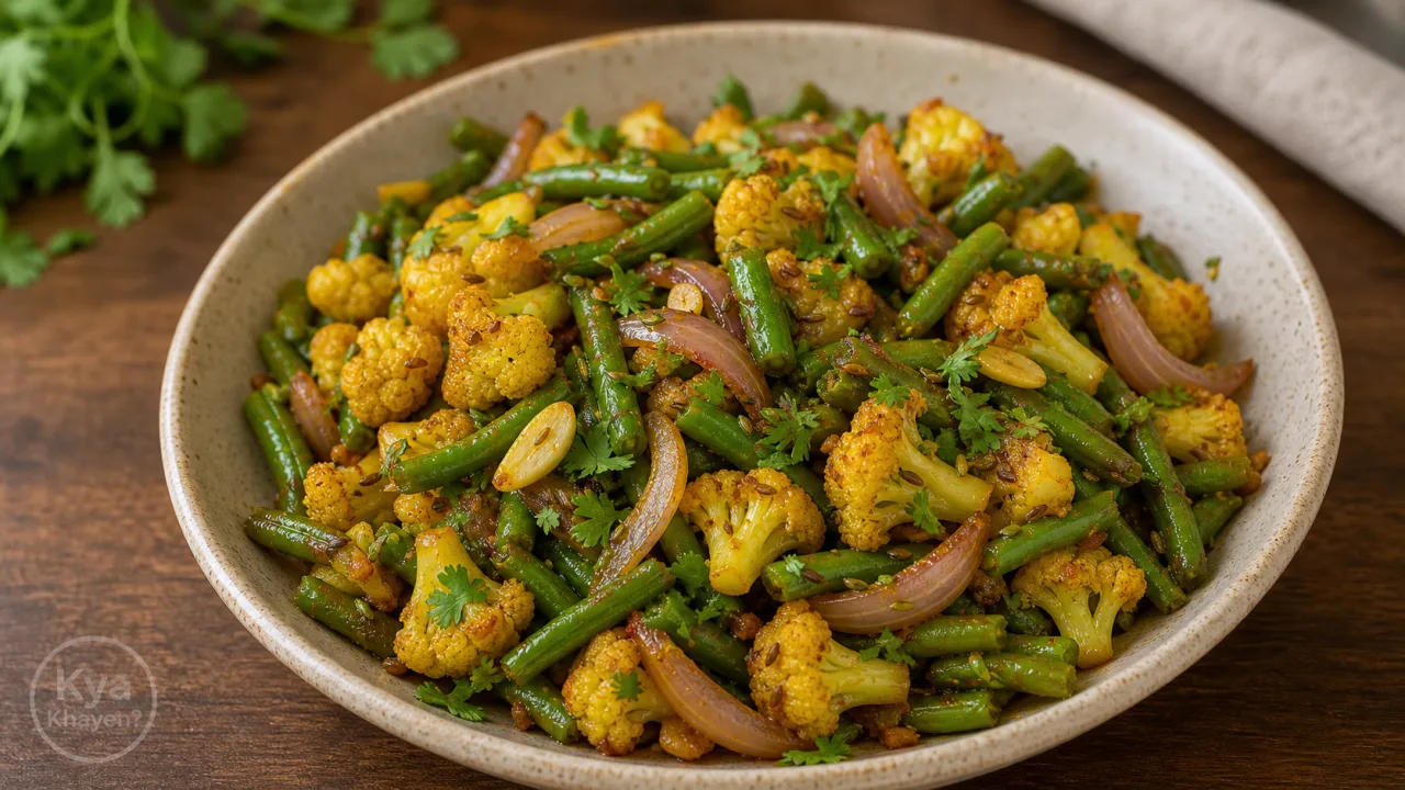 Stir Fried French Beans and Cauliflower
