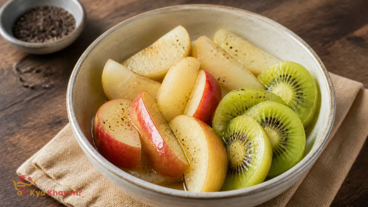 Cut Fruits (Steamed Apple, Pears and Kiwi)