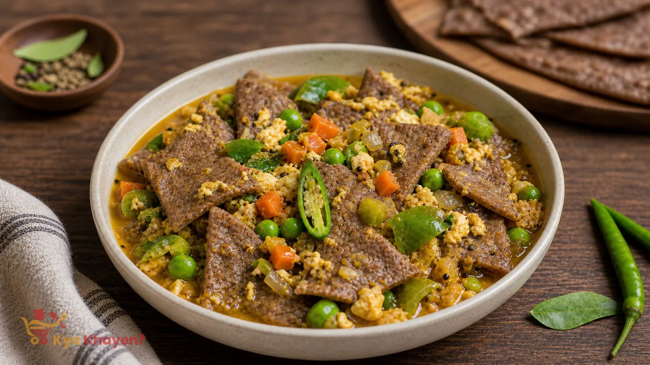Ragi Egg Chapati in Veg Curry