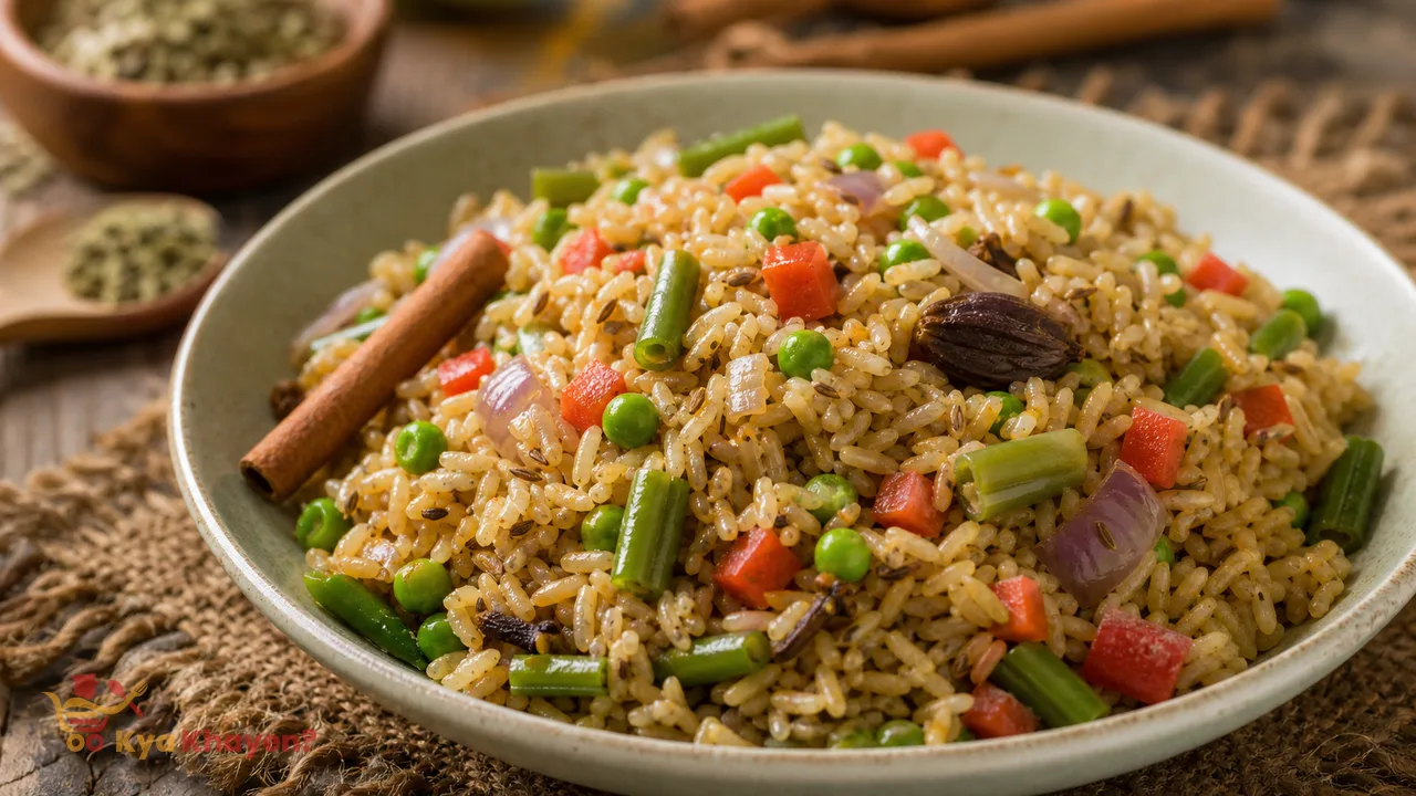 Mixed Vegetable Brown Rice Pulao