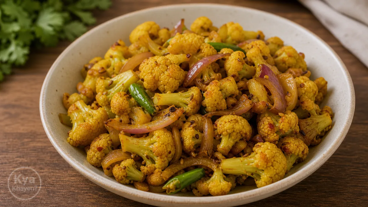 Stir Fried Cauliflower and Onion