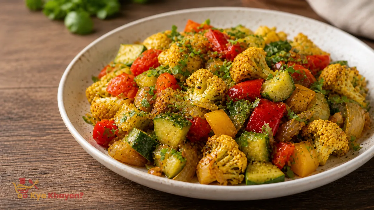 Stir Fry Vegetables (Cauliflower, Cucumber, Red, Yellow Bell Peppers)