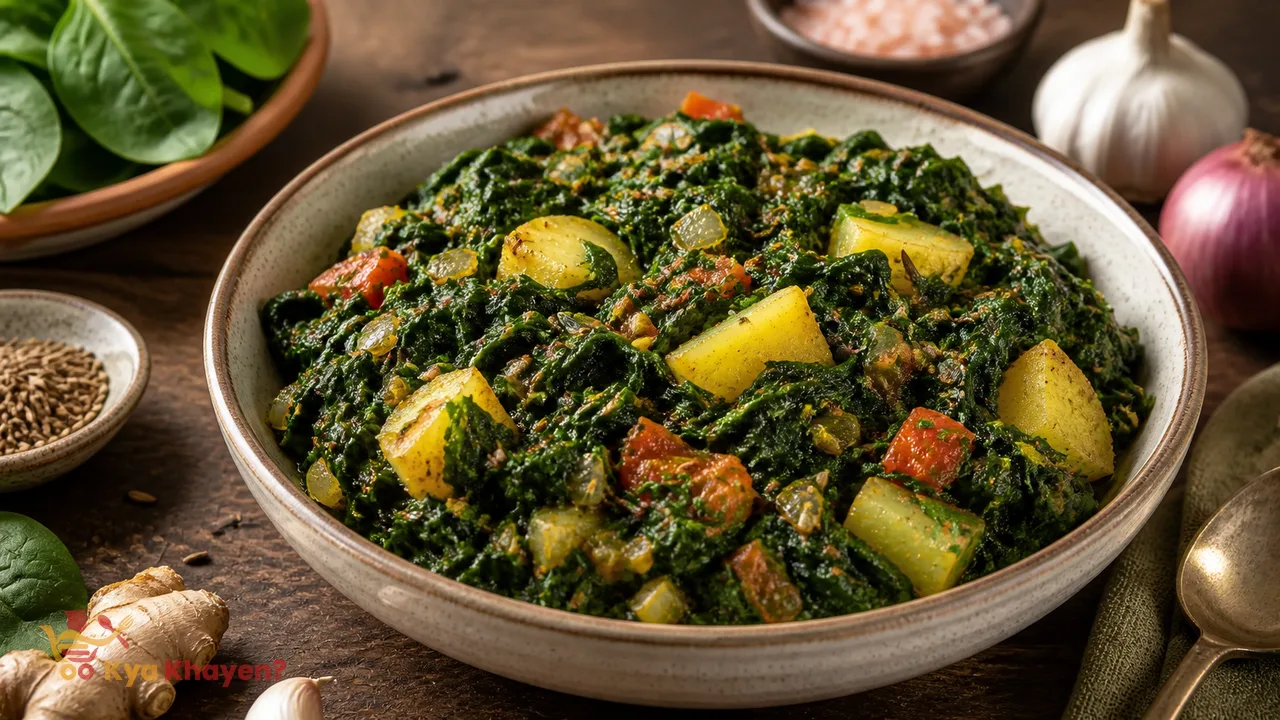 Palak with Potatoes