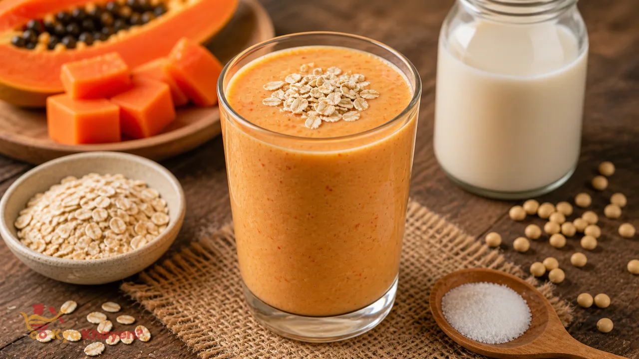 Papaya-Oatmeal Smoothie