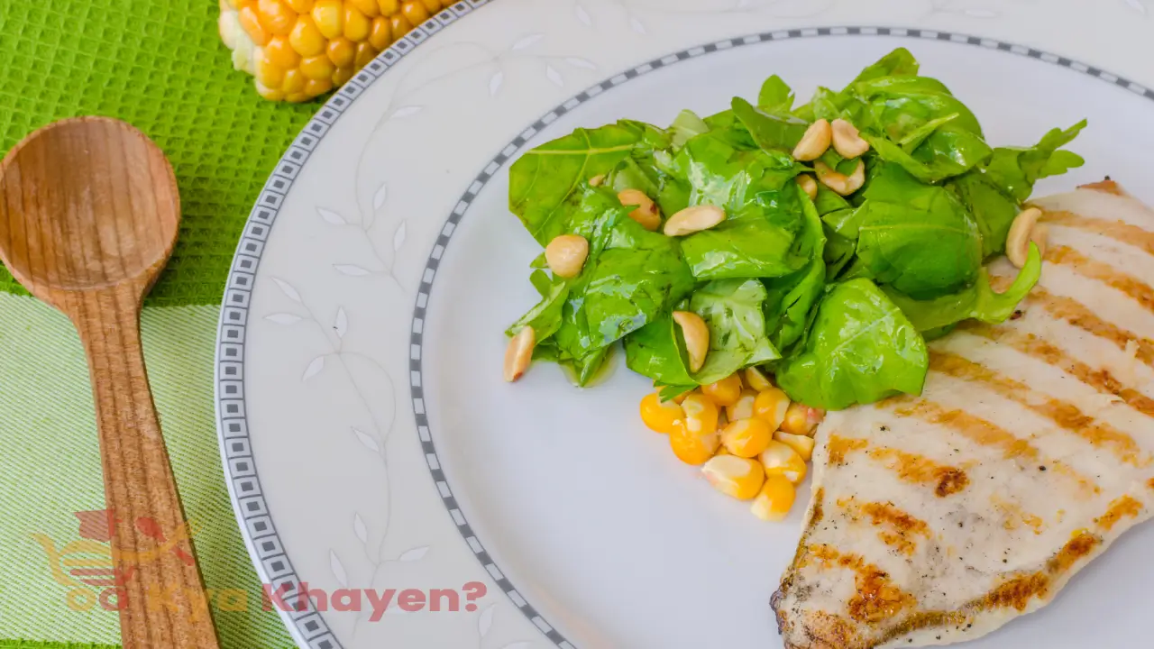 Grill-O-Fish with Relish Spinach Corn Salad